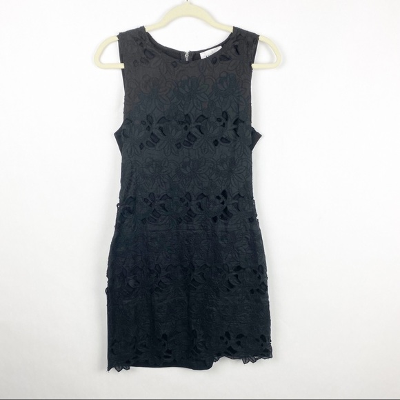 Line & Dot Ganen Black Lace Embroidered Mini Dress - Picture 6 of 10